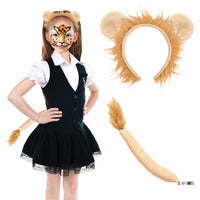 25 x Brand New Lion costume lion headband set lion costume headband consisting of lion ears and mane tail for children adults carnival animals cosplay carnival theme party fancy dress costumes - RRP €480.0