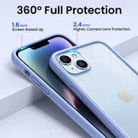 2 x Brand New ORNARTO Compatible with iPhone 14 Plus Case 6.7 , Bumper Case with 2 x Screen Protectors Liquid Silicone Bumper Case Full Body Protection Detachable Clear Back Light Blue - RRP €43.12