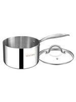 3 x Brand New VENTION Induction Stainless Steel Saucepan with Spout, 16 cm 1.5L Saucepan with Lid 3-Layer Stainless Steel  - RRP €64.8