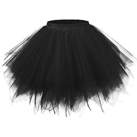 1 x RAW Customer Returns Zookey Black Dance Tutu Skirt Adult Classic Petticoats Ballet Petticoat 5 Layers Tutu Skirt Tulle Party Dance Skirt for Women and Girls Size S  - RRP €21.3