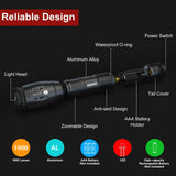 3 x RAW Customer Returns COSOOS Professional Powerful LED Flashlight, Electric Flashlight with Holster, 5 Modes, Zoomable, IPX4 Waterproof Military Tactical Flashlight for Camping, Hiking, Outdoor, Emergency - RRP €30.21