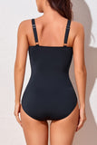 1 x RAW Customer Returns Smismivo Women s Sport One Piece Swimsuit U Neck Tummy Control Swimsuits Swimwear Swimming Suit High Neck Ruched Swimsuits for Women Black - RRP €36.19