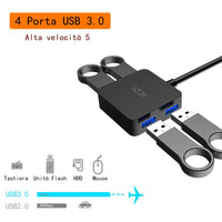 1 x RAW Customer Returns ICZI USB Hub 4 inputs 3.0 Type C USB 3.0 USB 3.0 - RRP €14.64