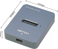 1 x RAW Customer Returns RIITOP M.2 to USB Docking Station, RIITOP M.2 NVMe SSD to USB-C Reader Adapter for M.2 M Key NVMe SSD and BM Key SATA based SSD - RRP €42.64