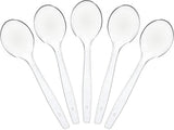 3 x Brand New KEYSEACRO 100 pieces reusable plastic spoons, reusable party tableware, generic plastic cutlery, for family celebrations, outdoor dinner spoon, 100  - RRP €30.21