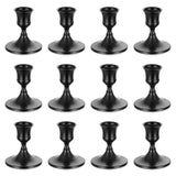 1 x RAW Customer Returns Sziqiqi Candle Holder Black Candlestick Metal for Wedding Table Centerpieces, Candlestick Candle Holder Taper Candle for Dining Room Coffee Table Decoration, 12 Pieces, Style 2 - RRP €43.31