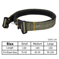 1 x RAW Customer Returns IDOGEAR Tactical Belt Molle 2 Inch Combat Belt with 1.75 Inch Inner Strap Quick Release Heavy Duty Belt Laser Cut Medium for waist 86-96 cm, Ranger Green  - RRP €39.98