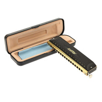 1 x RAW Customer Returns East Top Chromatic Harmonica Key of C 16 Hole 64 Tone Chromatic Harmonica for Professional Players, Beginners, Students, Adults, as a Best Gift BK  - RRP €170.1