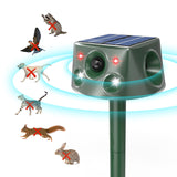 1 x RAW Customer Returns Cat Repeller for Outdoor Use, 360 Solar Powered Animal Control Devices Bird Repeller with Motion Sensor and Flashing Light, 6 Modes Waterproof Animal Repellent for Squirrels Raccoons Martens Rabbits - RRP €52.12