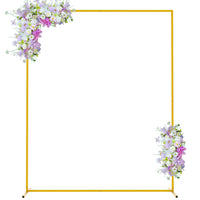 1 x RAW Customer Returns Golden Wedding Arch for Ceremony, 2M x 1.6M Rectangular Metal Balloon Arch Stand Kit, Garden Flower Arch Frame Backdrop for Anniversary Birthday Party Bridal Shower Decoration - RRP €76.75