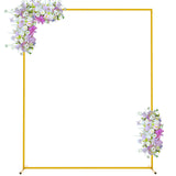 1 x RAW Customer Returns Golden Wedding Arch for Ceremony, 2M x 1.6M Rectangular Metal Balloon Arch Stand Kit, Garden Flower Arch Frame Backdrop for Anniversary Birthday Party Bridal Shower Decoration - RRP €76.75