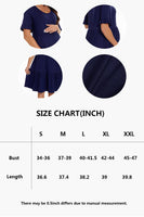 1 x RAW Customer Returns Smallshow Women s Maternity Dress Short Sleeve Summer Pregnancy Maternity Dress Navy M - RRP €34.99