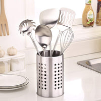 1 x RAW Customer Returns Stainless Steel Kitchen Utensil Holder, Rustproof Large Kitchen Utensil Organizer, Cutlery Basket for Organizing Drawers and Countertops for All Kitchens, 2 Pack - RRP €14.14