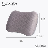 1 x RAW Customer Returns Faung Inflatable Camping Pillow, Camping Pillow Inflatable Outdoor, 46x32x12 cm Travel Pillow, No Air Leakage, Robust Durable, Comfortable Portable, Packaging Size 12x9 cm Diameter - RRP €20.4