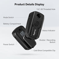 1 x RAW Customer Returns SMALLRIG Wireless Remote Control for Sony for Canon for Nikon Camera, for A7RV, A7RIV, A7RIII, A7SIII, A7III, A6700, FX3, A7C, A7CR, A7CII, ZV-E10 II, ZV-E10, R5, R5II, R6, Z50, Zfc, Z30-3902 - RRP €30.16