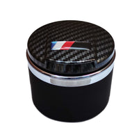 1 x RAW Customer Returns Car ashtray exclusively for BMW 1 3 5 7 series and X1 X3 X5 X6, with LED light and lid carbon fiber  - RRP €23.0