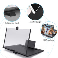 1 x RAW Customer Returns Newseego 18 Inch Foldable Phone Screen Magnifier, HD Screen Amplifier Tie Rod Design Stand Holder 3D Movie Enlarger for All Phones - RRP €43.68