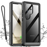 1 x RAW Customer Returns AICase Protective Case for Samsung Galaxy S24 Ultra, Waterproof, Transparent, Built-in Screen Protector, Snowproof, Dustproof, Shockproof, IP68 Certified Real 360 Full Body Protection, Fully Sealed - RRP €23.18