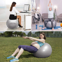 1 x RAW Customer Returns SIYWINA Gymnastic Ball Seat Ball Thick Anti-Burst Pregnant Yoga Pilates Ball Fitness Ball with Ball Pump - RRP €17.78