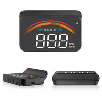 1 x RAW Customer Returns Head-up display car iKiKin HUD display GPS OBD dual interface universal digital speedometer Km h MPH windshield projector for all vehicles - RRP €32.59