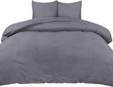 1 x RAW Customer Returns Utopia Bedding Duvet Cover 155 x 220 - Microfibre Duvet Cover Set 155x220 cm and 2 Pillowcases 80x80 cm Grey  - RRP €18.14