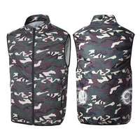 2 x Brand New Shuanghao Summer Cooling Fan Clothing Jacket Vest Sun Protection Cool Cooling Cooling Fans Anti UV Outdoor Sports Quick Drying Unisex Clothing - RRP €55.2