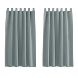 1 x RAW Customer Returns PONY DANCE Blackout Curtains Short Kitchen Curtains with Loops Blackout Curtains Opaque Window Curtains Children s Room Loop Curtain Set of 2 H 145 x W 140 cm, Grey Blue - RRP €29.95