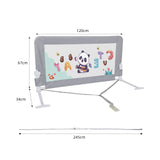 1 x RAW Customer Returns CCLIFE Foldable Bed Rail with Printing Child Safety Guard, Portable Bed Rail 120cm - RRP €32.71