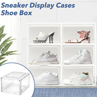 1 x RAW Customer Returns BoxedHome 3 Pack Transparent Plastic Shoe Boxes, Stackable Shoe Cases, Transparent Sneaker Storage Organizer, for Shoes up to Size 47, 36 x 27x 20 cm - RRP €40.33