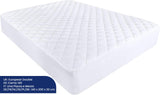 1 x RAW Customer Returns Utopia Bedding Quilted Mattress Protector 140 x 200 cm, Fitted Mattress Topper, Deep Pocket Mattress Cover Stretches up to 30 cm White  - RRP €20.2