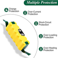 1 x RAW Customer Returns 5000mAh battery for iRobot Roomba, 14.4V replacement battery for Roomba, 5000mAh NI-MH battery for iRobot Roomba 500 600 700 800 series replacement battery fits R3 irobot 581 450 700 605 621 880 785 battery - RRP €28.22