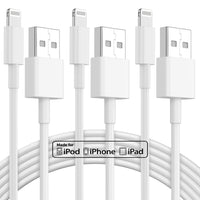 2 x RAW Customer Returns iPhone charging cable 2m, Apple MFi Certified 3Pack Lightning cable, USB A to Lightning cable, iPhone charging cable fast charging cable for iPhone 14 13 12 11 Pro Pro Max X XS XR XS Max 8 Plus iPad - RRP €27.98