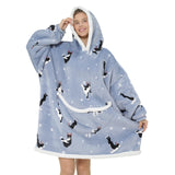 1 x RAW Customer Returns Shamdon Home Collection Oversized Hoodie Sweatshirt, Blanket Hoodie, Flannel Hoodie Blanket with Sleeves and Front Pocket for Adults, Women, Men One Size - RRP €21.17