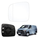 1 x RAW Customer Returns Mirror glass replacement for VW T5 Caddy, outside mirror right heated replacement mirror glass compatible with T5 2003-2009, mirror glass compatible with Caddy 2004-2015 left  - RRP €18.14