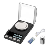 1 x RAW Customer Returns KUBEI 100g 0.001g Digital Milligram Scale USB Rechargeable Precision Scale - Mini Pocket Scale with Weight Calibration, Tweezers and Weighing Base, Kitchen Scale - RRP €32.25