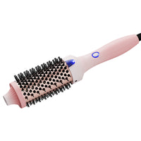 1 x RAW Customer Returns K K Thermal Brush, Keratin Protect Heated Barrel Hot Hair Brush, Ionic Smooth Shine Volume Comb, Hair Straightener Curler Styling Tool, Dual Voltage, 45 mm - RRP €50.41