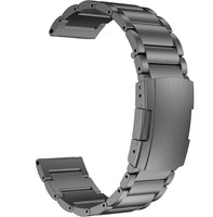 1 x RAW Customer Returns MaKTech Titanium Band, 22mm Lightweight Metal Link Bracelet, Compatible with Samsung Galaxy Watch 3 45mm 46mm, HuaWei Watch 4 3 Ultimate GT 4 3 46mm Pro, Amazfit GTR 3 2 Space Gray  - RRP €33.18