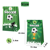 32 x Brand New MEZHEN gift bags children s birthday party bags football candy bags birthday decoration football gift bag paper party bags with stickers football party baby shower decoration pack of 12 - RRP €516.16