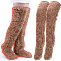 1 x Brand New Baopinlady High Fluffy Socks Plush Slippers Stockings Furry Long Leg Warmers Winter Home Sleeping Socks - RRP €60.0