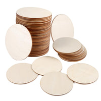 1 x RAW Customer Returns moinkerin 50 Pieces Round Natural Wood Slices, 100mm Unfinished Wood Log Slices Round for DIY Crafts Wedding Centerpieces Crafts Painting Scrapbooking - RRP €11.09