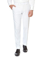 1 x RAW Customer Returns OppoSuits Fashionable Party Solid Color Suits for Men - With Jacket, Pants and Tie, White White Knight , 56 EU - RRP €75.58