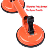 1 x RAW Customer Returns Suction lifter set of 2 glass suction cup suction lifter tile vacuum lifter strong suction cup 80kg load capacity thickened aluminum alloy suction cup glass lifter for transporting tiles, laminate, glass,  orange - RRP €21.17