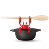 1 x RAW Customer Returns OTOTO Red the cooking spoon holder crab - silicone cooking spoon rest for the stove - BPA-free, heat-resistant grill kitchen helper - kitchen utensil holder red spoon holder with non-slip design - RRP €18.98