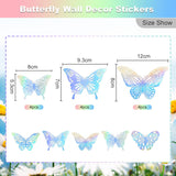 6 x Brand New VCRANONR 60 pieces 3D butterflies paper with shiny decorative butterfly removable butterfly wall decoration 5 types of butterfly stickers for wall tattoos, wedding party glitter decoration - RRP €40.68