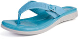 1 x Brand New Gaatpot Flip Flops Women s Fashion Flip Flop Summer Beach and Pool Shoes Flat Non-Slip Slippers, Light Blue B, 36 EU - RRP €50.4