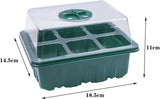 1 x RAW Customer Returns Indoor greenhouse propagation box, 3 seed trays with lid, mini greenhouse propagation set, seedling starter trays, greenhouse propagation tray, with 2 garden tools, 10 green plant tabs - RRP €11.23