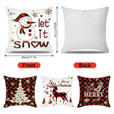 1 x Brand New BIHEE Christmas cushion cover 45 x 45 cm decorative cushion covers set of 4 Christmas decoration cushion cover for sofa bedroom garden outdoor - RRP €19.15