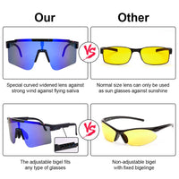 2 x Brand New AMFUN Polarized Cycling Glasses, Sports Sunglasses, Cycling Glasses for Men and Women, Anti-UV 400 Protection, with Adjustable Temples for Running Cycling Driving Fishing Golf Skiing - RRP €60.0