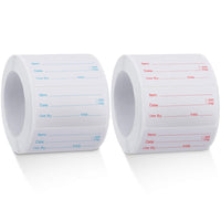 1 x RAW Customer Returns 2 Rolls 1000 Pieces Dissolvable Food Labels Food Prep Canning Labels Removable Food Stickers for Home or Restaurant Canning Food Containers, Red and Blue - RRP €19.49