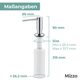 1 x RAW Customer Returns Mizzo Govaro built-in soap dispenser for kitchen 300ml Lotion dispenser 360 rotatable Designer soap foam dispenser dishwashing liquid dispenser 26-31mm hole in sink worktop kitchen Shiny chrome - RRP €24.76